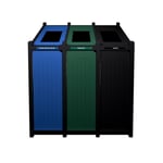 Venture Triple Recycling Station | Full | Black-Blue-Green-Black