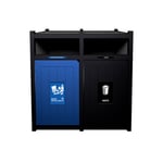 Vision Double Recycling Station | Xl | Full | Black-Grey