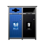 Aura Double Recycling Station | Mixed-Full | Grey-Blue-Black