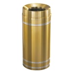 Capri Waste Receptacle with Funnel-Top, 12-Gal - Satin Brass