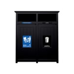 Aura Double Recycling Station | Full | Black
