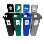 Manusorter Quad Station with Signs - Configurable