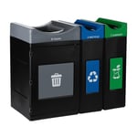 Avante Triple Station: 115 Gal Waste, Recycling & Compost Bins