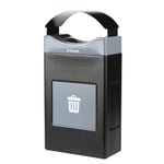 Avante 30 Gal Waste Bin with Shallow Gray Canopy Lid