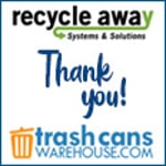 Keene 45-gallon Side Load Square Pizza Box Recycle Bin - Configurable