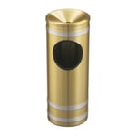 Capri Ash/Trash Receptacle with Funnel-Top - Satin Brass