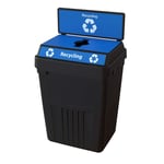 FlexE Single 50 Gallon Recycling Bin with Sign