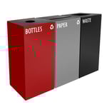 GeoCube Three-Stream Recycling Station with Liners