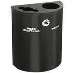 XL Dual-Purpose Glaro Half-Round Recycling Bin - Configurable
