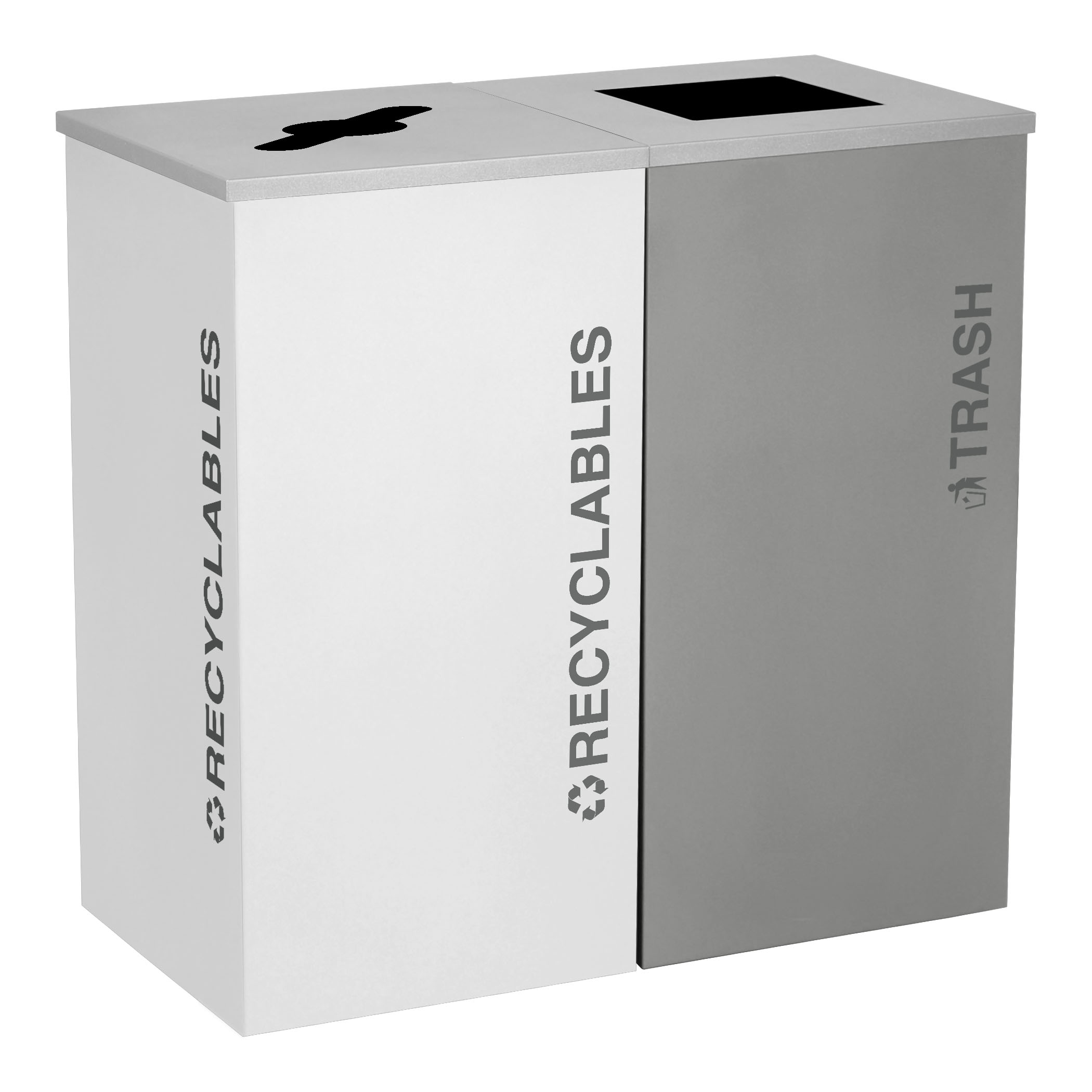 Black Tie Kaleidoscope Square Two-Stream Recycling Station - Configurable