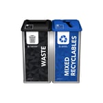 Mosaic 64 Gallon Double Waste & Recycling Station