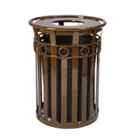 Oakley 40 Gallon Decorative Waste Receptacle in Brown