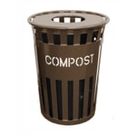 Oakley Eco Series Compost Bin with Flat Top - Brown