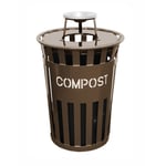 Oakley Eco Series Compost Bin with Ash Top - Brown