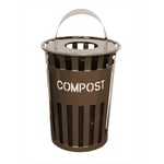 Oakley Eco Series Compost Bin with Hood Top - Brown