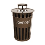 Oakley Eco Series Compost Bin with Rain Cap - Brown