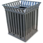 The Oakley Square Waste Container in Silver