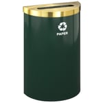 Glaro VALUE SERIES Half Round Waste and Recycling Container 16 Gallon - Configurable