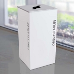 Black Tie Kaleidoscope XL Square Recycling Container - Configurable