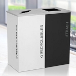 Black Tie Kaleidoscope Square Two-Stream Recycling Station - Configurable