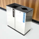 Edge Two-Stream Recycling Station - Long Labels - Configurable