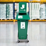 Mobile Manusorter XL Single with Sign & Dolly | 32 Gal - Configurable