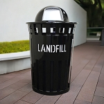 Oakley Eco Series Landfill Bin with Dome Top - Black