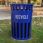 Oakley Eco Series Recycle Bin with Flat Top - Blue
