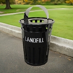 Oakley Eco Series Landfill Bin with Hood Top - Black