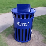 Oakley Eco Series Recycle Bin with Swing Top - Blue