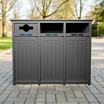 Aura Triple Recycling Station | Mixed-Full-Full | Grey