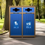 Aura Double Recycling Station | Mixed | Cedar-Blue
