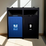 Vision Double Recycling Station | Xl | Full | Black-Grey