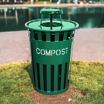 Oakley Eco Series Compost Bin with Rain Cap - Green