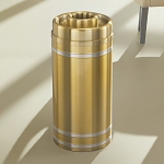 Capri Ash/Trash Receptacle with Donut Top - BE