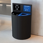 Moon Double Recycling Station with Sign Board