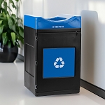 Avante 55 Gal Recycling Bin with Standard Blue Lid