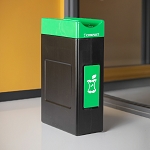 Avante 30 Gal Compost Bin with Narrow Green Lid