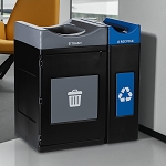 Avante Double Station: 85 Gal Waste & Recycling Bins