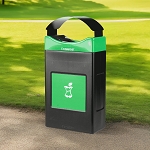Avante 30 Gal Compost Bin with Shallow Green Canopy Lid