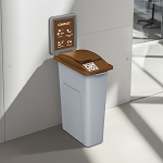 Simple Sort Compost Container with Solid Lift Lid in Brown | 20 Gal