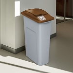 Waste Watcher Compost Container with Solid Lift Lid in Brown | 23 Gal