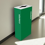 Kaleidoscope XL Rectangular Recycling Bin | Paper | Green | NYC Compliant