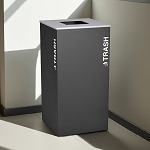 Kaleidoscope XL Square Trash Bin | Black | NYC Compliant