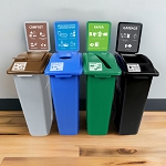 NYC Compliant Simple Sort Quad Compost Station | 16 Gallon