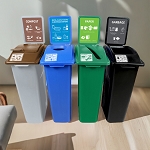 NYC Compliant Simple Sort Quad Compost Station | 20 Gallon