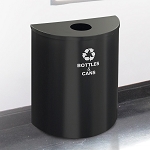 XL Glaro Single-Purpose Half-Round Designer Colors Recycling Barrel - Configurable