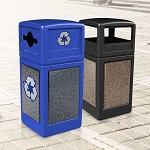 StoneTec Waste & Recycling Combo with Dome Lids