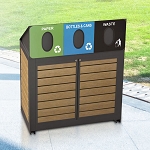 Montclair Triple Recycling & Waste Station - Configurable