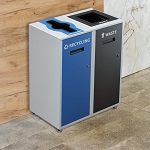 Lounge Double Recycling Station | White
